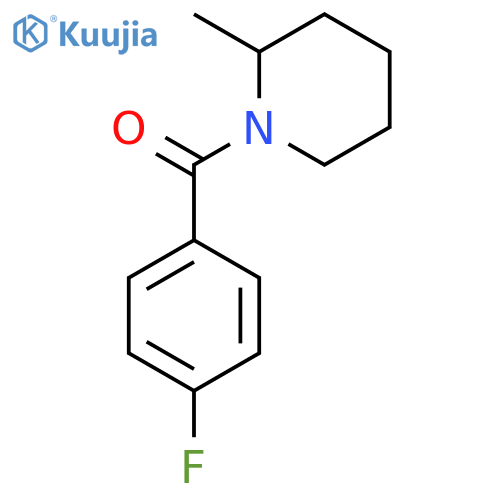 (4-fluorophenyl)(2-methyl-1-piperidinyl)methanone structure