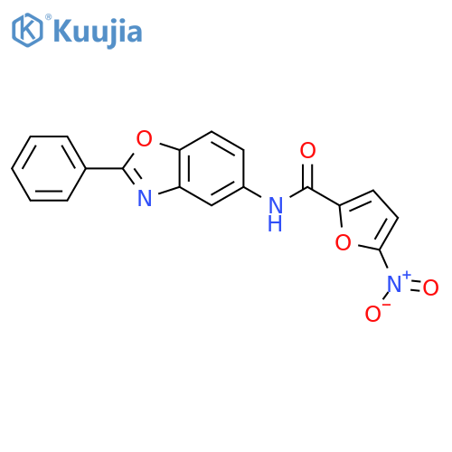 5-Nitro-furan-2-carboxylic acid (2-phenyl-benzooxazol-5-yl)-amide structure