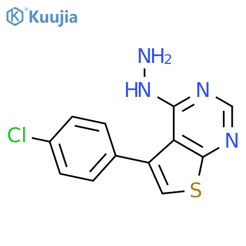 5-(4-chlorophenyl)-4-hydrazinylthieno2,3-dpyrimidine structure