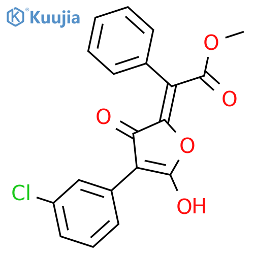 methyl (2Z)-[4-(3-chlorophenyl)-5-hydroxy-3-oxofuran-2(3H)-ylidene](phenyl)ethanoate structure