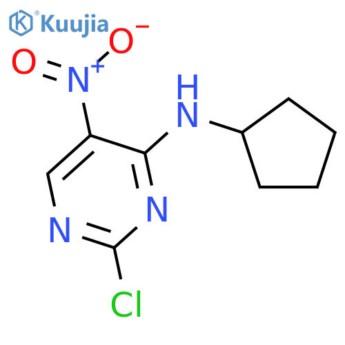 2-chloro-N-cyclopentyl-5-nitropyrimidin-4-amine structure