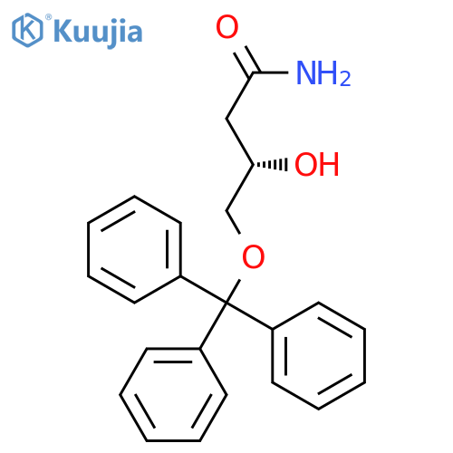 Butanamide, 3-hydroxy-4-(triphenylmethoxy)-, (3S)- structure