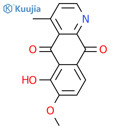 4-Methylbenzo[g]quinoline-5,10-dione; 7-Methoxy, 6-hydroxy structure