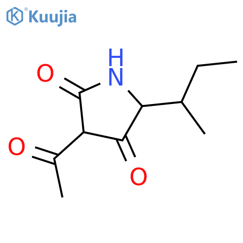 3-acetyl-5-(1-methylpropyl)-2,4-Pyrrolidinedione structure
