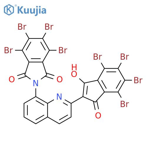 1H-Isoindole-1,3(2H)-dione,4,5,6,7-tetrabromo-2-[2-(4,5,6,7-tetrabromo-3-hydroxy-1-oxo-1H-inden-2-yl)-8-quinolinyl]- structure
