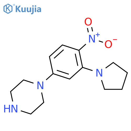 1-(4-Nitro-3-(pyrrolidin-1-yl)phenyl)piperazine structure