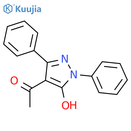 Ethanone, 1-(5-hydroxy-1,3-diphenyl-1H-pyrazol-4-yl)- structure