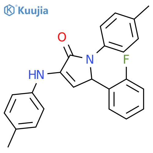 5-(2-Fluorophenyl)-1-(4-methylphenyl)-3-(4-methylphenyl)amino-1,5-dihydro-2H-pyrrol-2-one structure