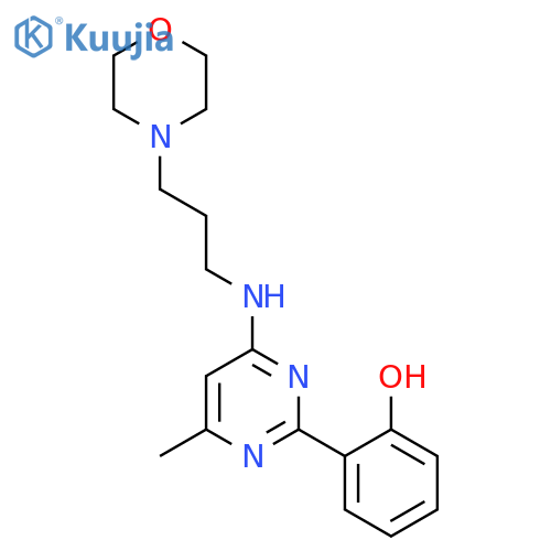 2-{4-methyl-6-[(3-morpholin-4-ylpropyl)amino]pyrimidin-2-yl}phenol structure