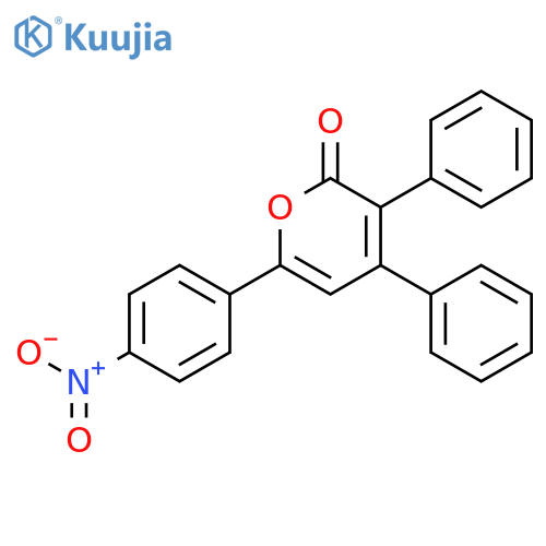 2H-Pyran-2-one, 6-(4-nitrophenyl)-3,4-diphenyl- structure