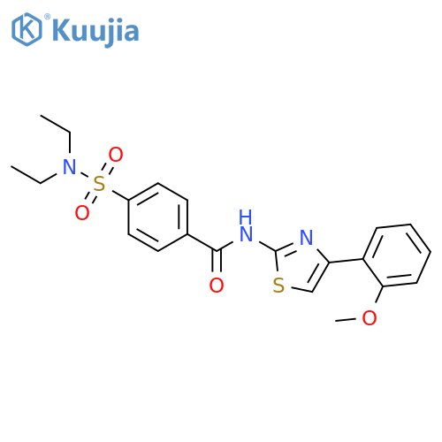 4-(diethylsulfamoyl)-N-4-(2-methoxyphenyl)-1,3-thiazol-2-ylbenzamide structure
