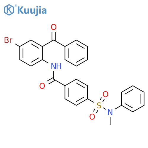 N-(2-benzoyl-4-bromophenyl)-4-methyl(phenyl)sulfamoylbenzamide structure