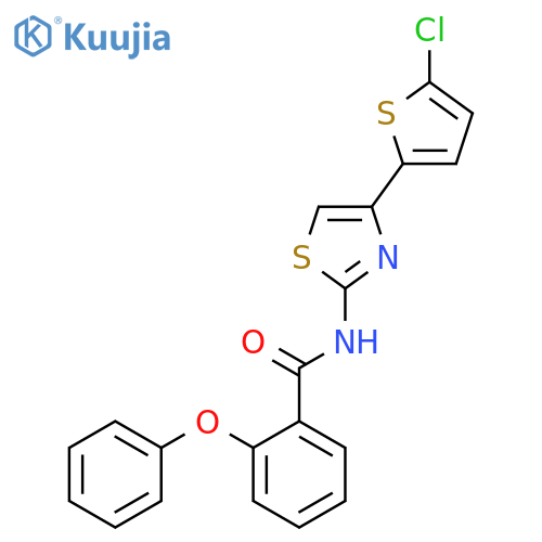 N-4-(5-chlorothiophen-2-yl)-1,3-thiazol-2-yl-2-phenoxybenzamide structure