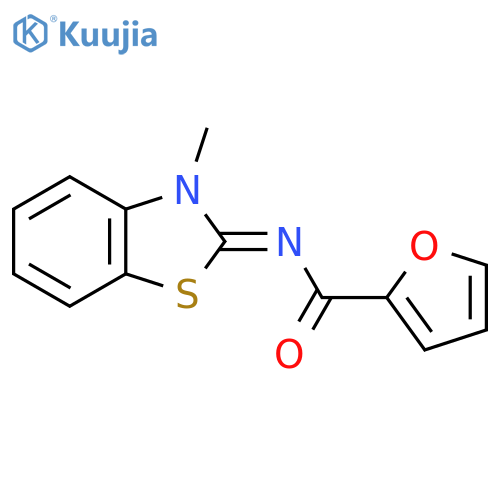 N-(2E)-3-methyl-2,3-dihydro-1,3-benzothiazol-2-ylidenefuran-2-carboxamide structure