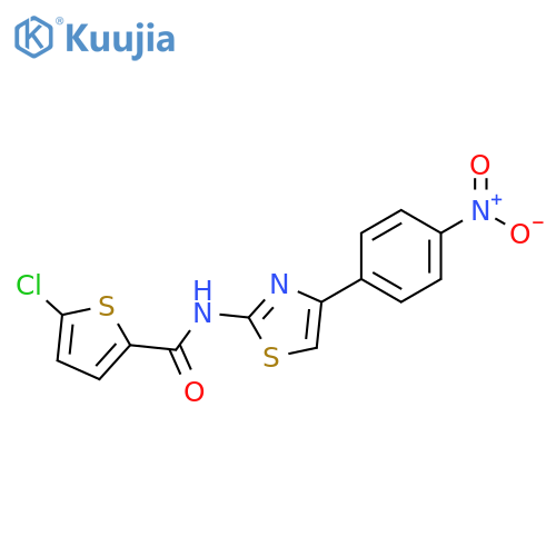 5-chloro-N-4-(4-nitrophenyl)-1,3-thiazol-2-ylthiophene-2-carboxamide structure