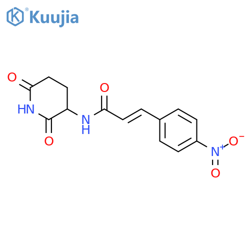 2-Propenamide, N-(2,6-dioxo-3-piperidinyl)-3-(4-nitrophenyl)-, (2E)- structure