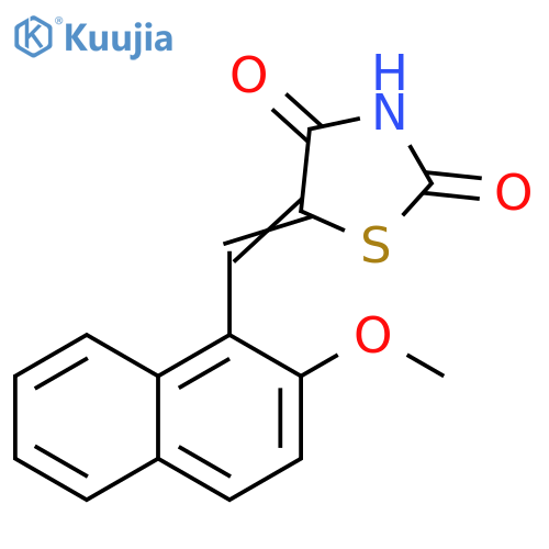 2,4-Thiazolidinedione, 5-[(2-methoxy-1-naphthalenyl)methylene]- structure