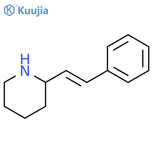 2-(2-phenylethenyl)piperidine structure
