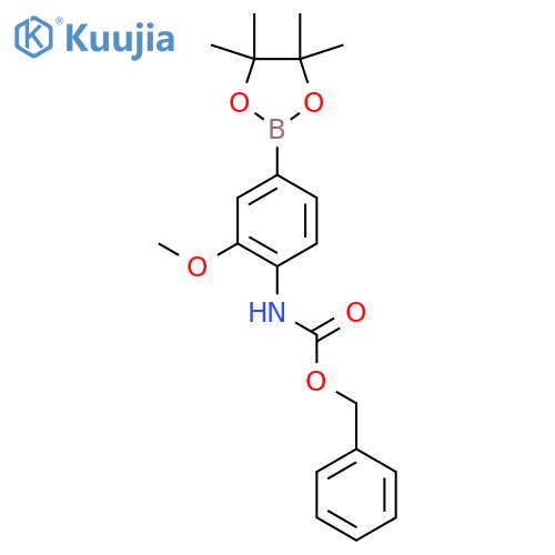 Benzyl N-[2-methoxy-4-(4,4,5,5-tetramethyl-1,3,2-dioxaborolan-2-yl)phenyl]carbamate structure