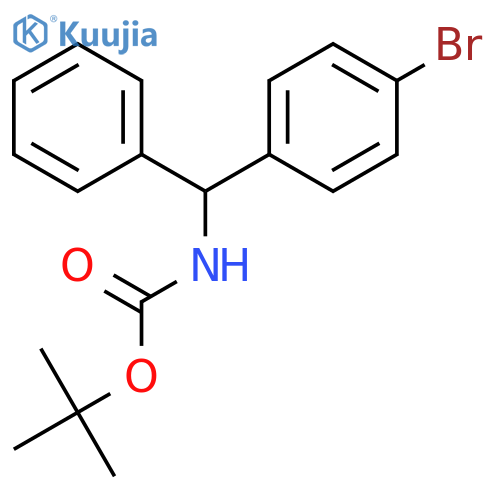 Carbamic acid, [(4-bromophenyl)phenylmethyl]-, 1,1-dimethylethyl ester structure