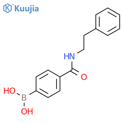 (4-(Phenethylcarbamoyl)phenyl)boronic acid structure
