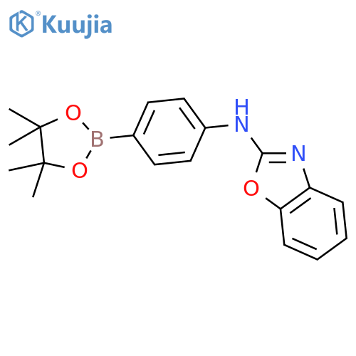 N-(4-(4,4,5,5-Tetramethyl-1,3,2-dioxaborolan-2-yl)phenyl)benzodoxazol-2-amine structure