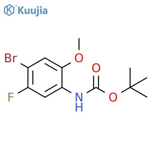 tert-butyl N-(4-bromo-5-fluoro-2-methoxyphenyl)carbamate structure
