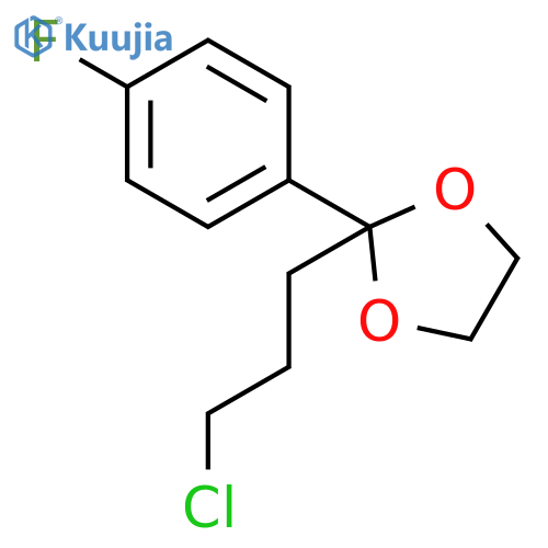2-(3-chloropropyl)-2-(4-fluorophenyl)-1,3-dioxolane structure