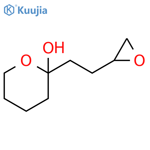 2H-Pyran-2-ol, tetrahydro-2-[2-(2-oxiranyl)ethyl]- structure