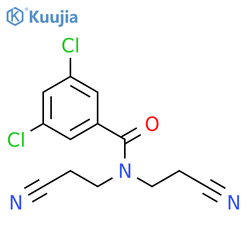 3,5-dichloro-N,N-bis(2-cyanoethyl)benzamide structure