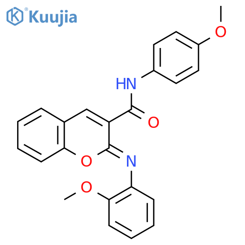 (2Z)-N-(4-methoxyphenyl)-2-(2-methoxyphenyl)imino-2H-chromene-3-carboxamide structure