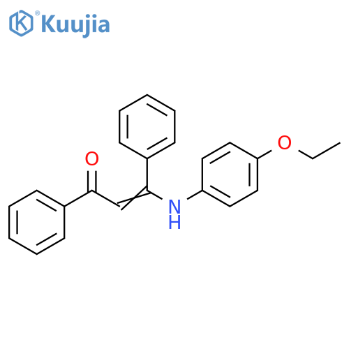 2-Propen-1-one, 3-[(4-ethoxyphenyl)amino]-1,3-diphenyl- structure