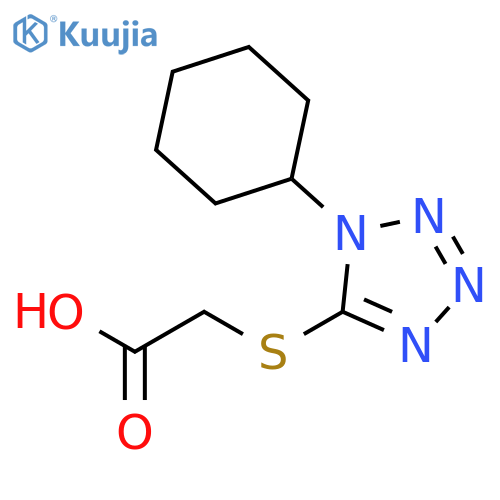 [(1-Cyclohexyl-1H-tetraazol-5-yl)sulfanyl]-acetic acid structure