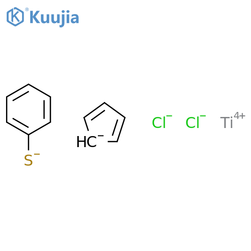 titanium(4+) chloride benzenethiolate cyclopenta-2,4-dienide (1:2:1:1) structure