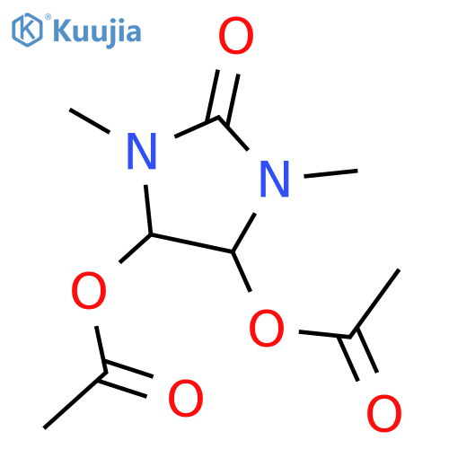 2-Imidazolidinone, 4,5-bis(acetyloxy)-1,3-dimethyl- structure