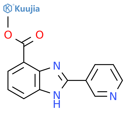 Methyl 2-(pyridin-3-yl)-1H-benzo[d]imidazole-7-carboxylate structure