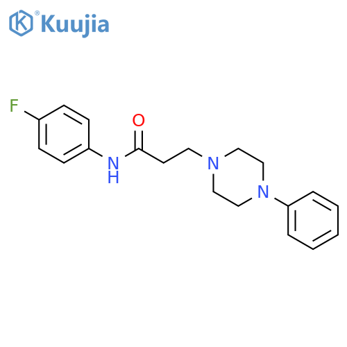 N-(4-fluorophenyl)-3-(4-phenyl-1-piperazinyl)propanamide structure