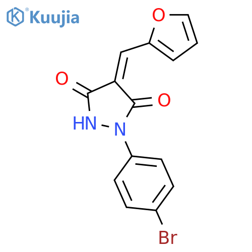 3,5-Pyrazolidinedione, 1-(4-bromophenyl)-4-(2-furanylmethylene)- structure