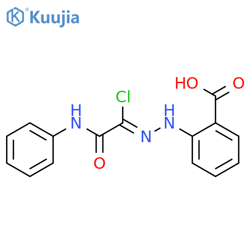 Benzoic acid, 2-[[1-chloro-2-oxo-2-(phenylamino)ethylidene]hydrazino]- structure