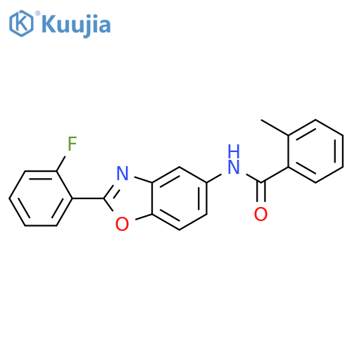 N-[2-(2-fluorophenyl)-1,3-benzoxazol-5-yl]-2-methylbenzamide structure