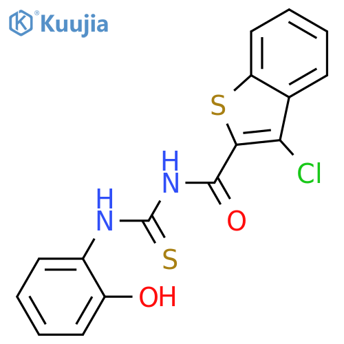1-(3-Chloro-benzo[b]thiophene-2-carbonyl)-3-(2-hydroxy-phenyl)-thiourea structure