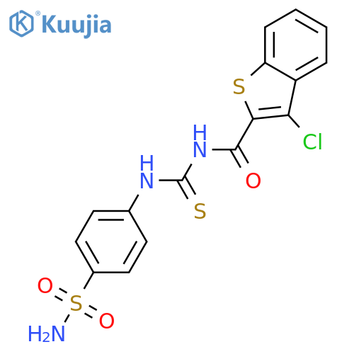 4-[3-(3-Chloro-benzo[b]thiophene-2-carbonyl)-thioureido]-benzenesulfonamide structure