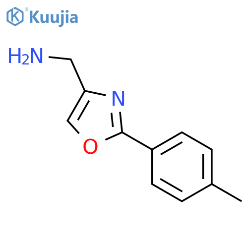 4-Oxazolemethanamine,2-(4-methylphenyl)-, hydrochloride (1:1) structure