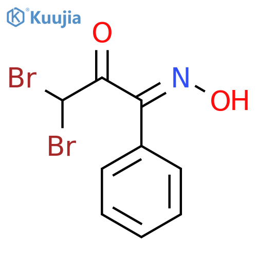 1,2-Propanedione, 3,3-dibromo-1-phenyl-, 1-oxime structure