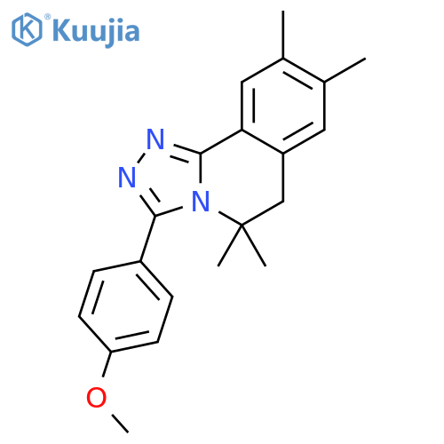 <br>3-(4-Methoxy-phenyl)-5,5,8,9-tetramethyl-5,6-dihydro-[1,2,4]triazolo[3,4-a] isoquinoline structure