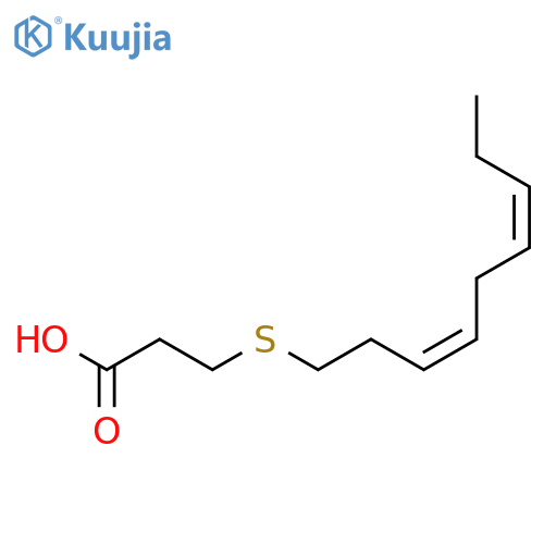 Propanoic acid, 3-[(3Z,6Z)-3,6-nonadienylthio]- structure