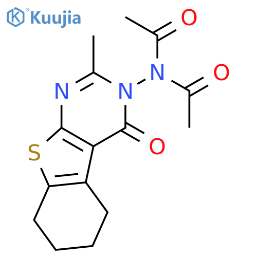 <br>N-acetyl-N-(2-methyl-4-oxo-5,6,7,8-tetrahydro[1]benzothieno[2,3-d]pyrimidin -3(4H)-yl)acetamide structure