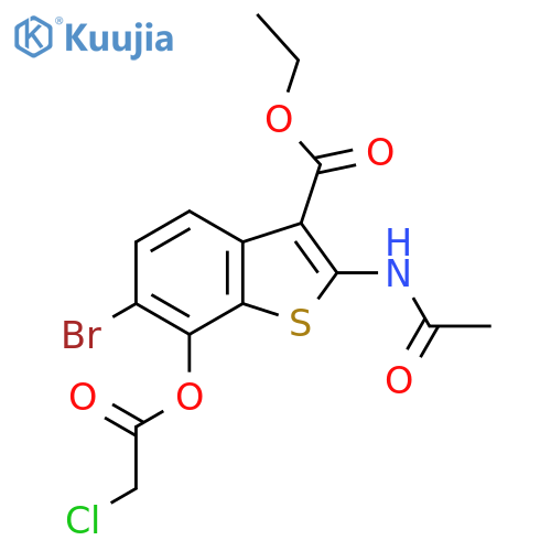 Ethyl 2-(acetylamino)-6-bromo-7-[(chloroacetyl)oxy]-1-benzothiophene-3-carboxylate structure