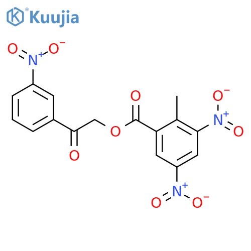 2-(3-nitrophenyl)-2-oxoethyl 2-methyl-3,5-dinitrobenzoate structure