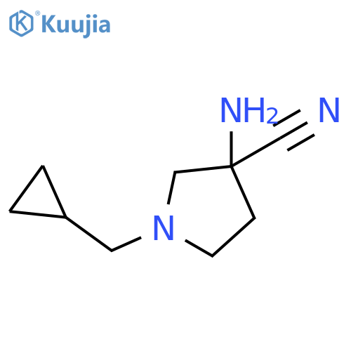 3-amino-1-(cyclopropylmethyl)-3-Pyrrolidinecarbonitrile structure
